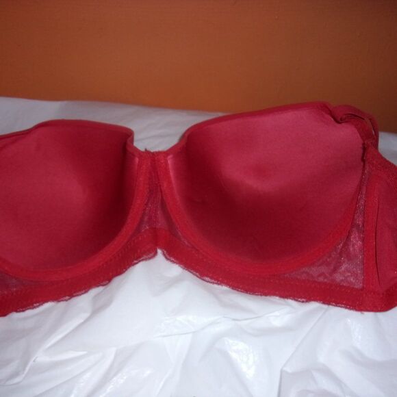 Youmita 40DDD Red Floral Lace Bra NWT - Picture 12 of 12